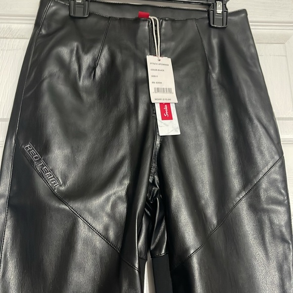 NWT Smoke Rise Red leather feel pants - Picture 2 of 11